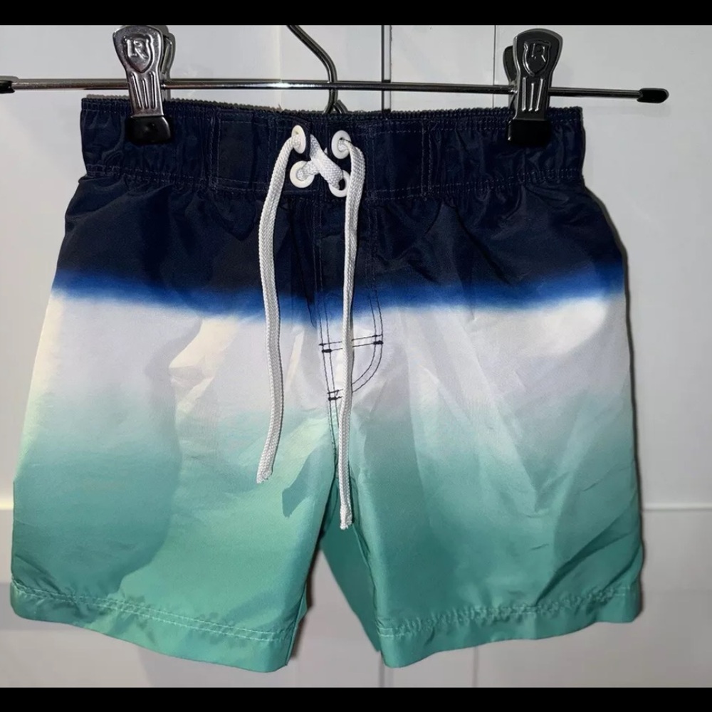 H&M Boys Swim Shorts 3 3T 4 4T Ombré Toddler Trunks Beach Pool